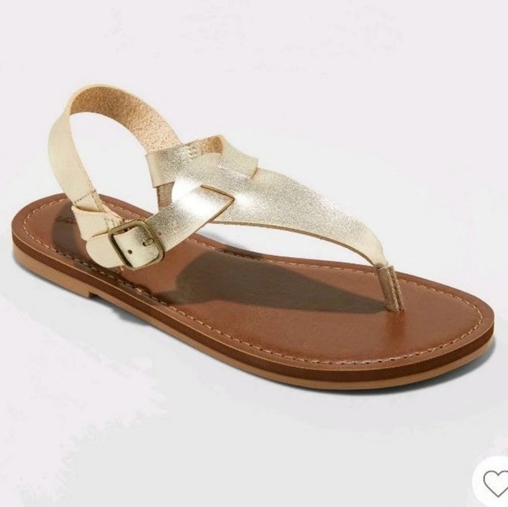NWOT Gold Sandals